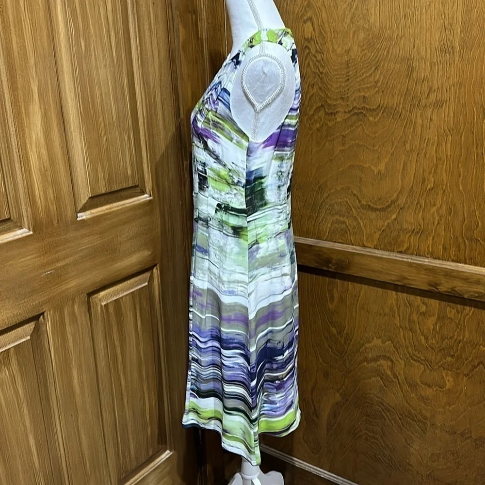 Worth Abstract Print Pleated Dress Size 6 - EUC - Picture 2 of 6